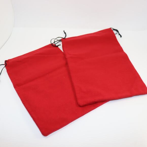 Set of 2 Valentino Red Velvet Dust Bags 14x8 Designer Shoe Storage - Picture 2 of 2